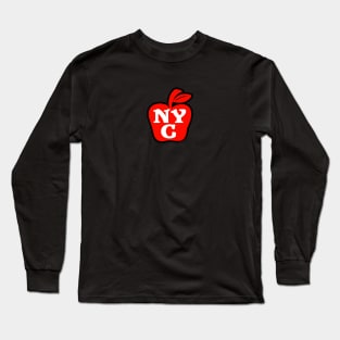 NYC Red and Black Big Apple Long Sleeve T-Shirt